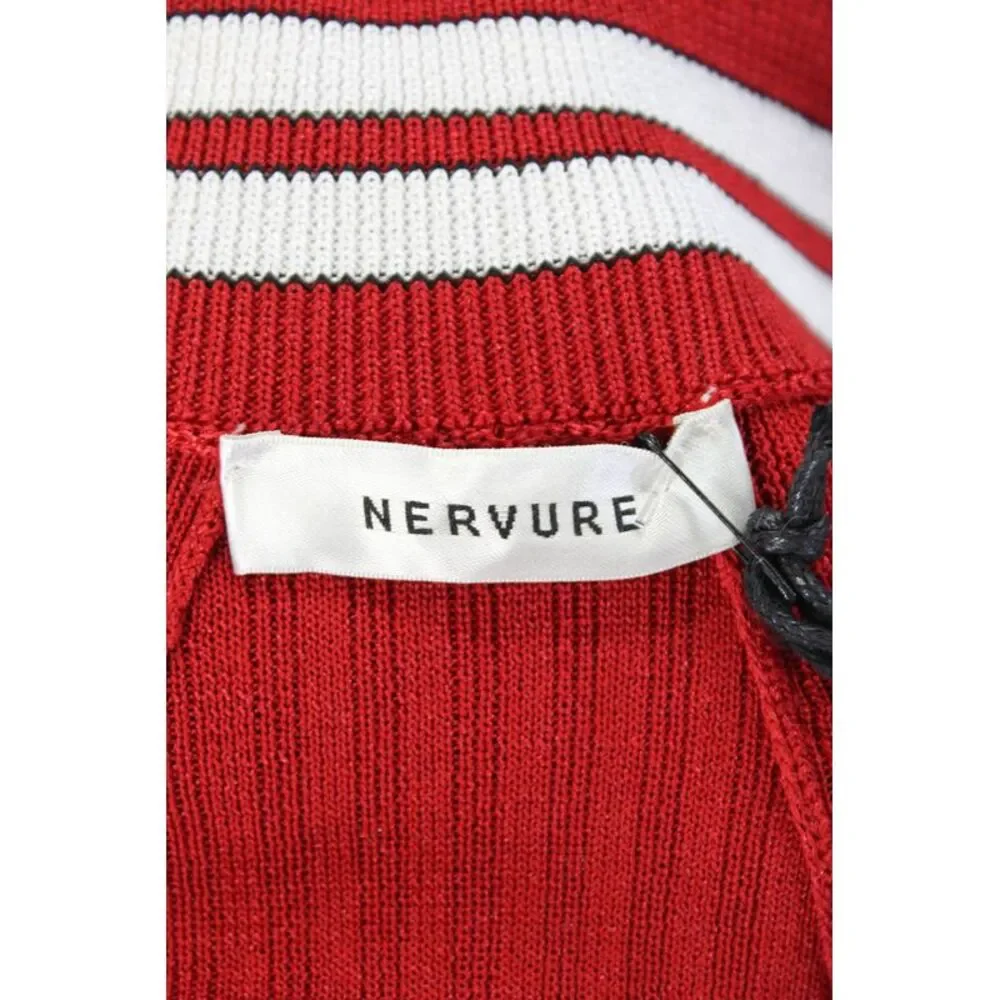 Nervure Women's Elastic Waist Pull-On Unlined Flare Mini Skirt Red Size M